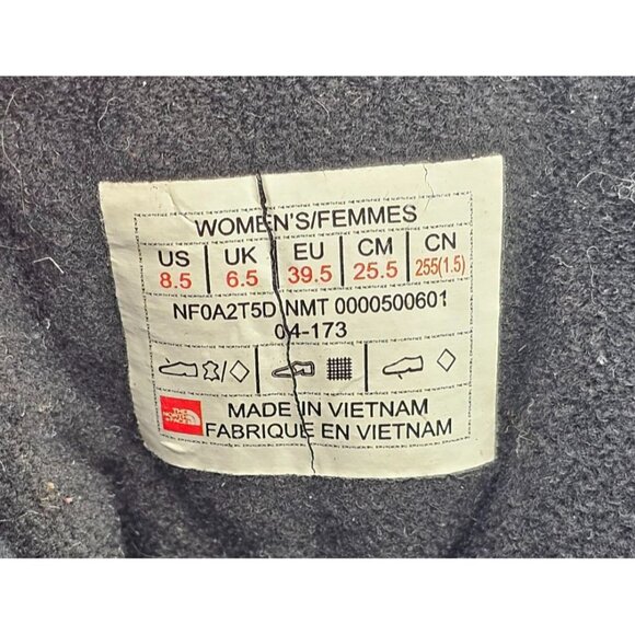 The North Face Women's Black Purple Thermoball Utility Winter Boots Sz 8.5 3012 - Picture 8 of 15